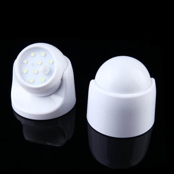 360° roterende LED-lampe med infrarød bevegelsessensor, liten