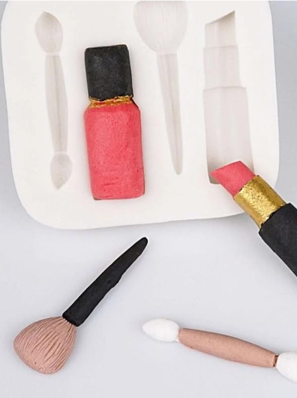Sminke Silikonform Leppestift Sminkekost multifarge multifärg multicolor