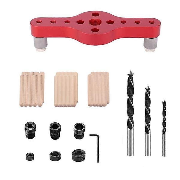 Vertical Pocket Hole Jig Woodworking 6/8/10mm Drilling Locator Wood Dowel Centering Drill Guide