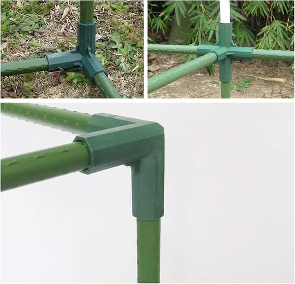 12-pak 3-vejs 16 mm PVC drivhusrammekoblinger