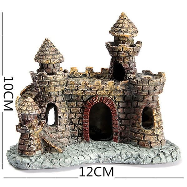 Aquarium Resin Castle Fish Tank Decorations Castle Tower Ornaments