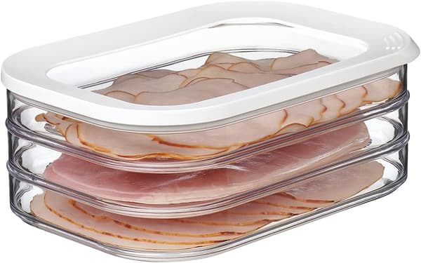 3-lagers Deli Förvaringslåda - Förvaringslåda med Lock - Lämplig för Kött