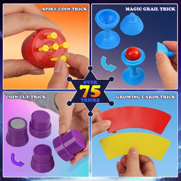 Magic set for children, Magic props kit, Magic tricks for children, Wizard set, Magic tricks gifts for age 6+
