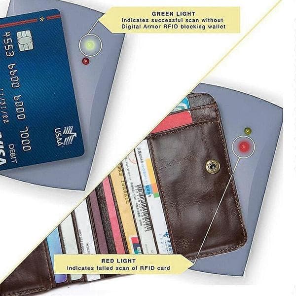 Practical and Beautiful Humerpaul Genuine Leather RFID Blocking Double Zipper Men's Wallet Bifold Slim Horizontal Wallet