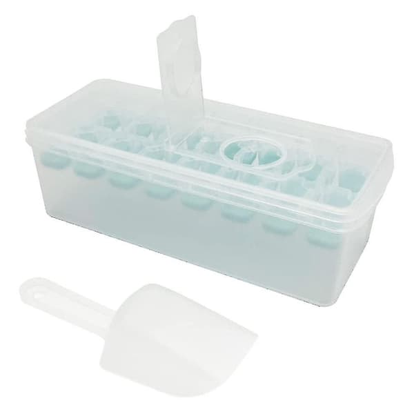 Ice Cube Tray with Lid and Freezer Storage for Refrigerator with Ice Box