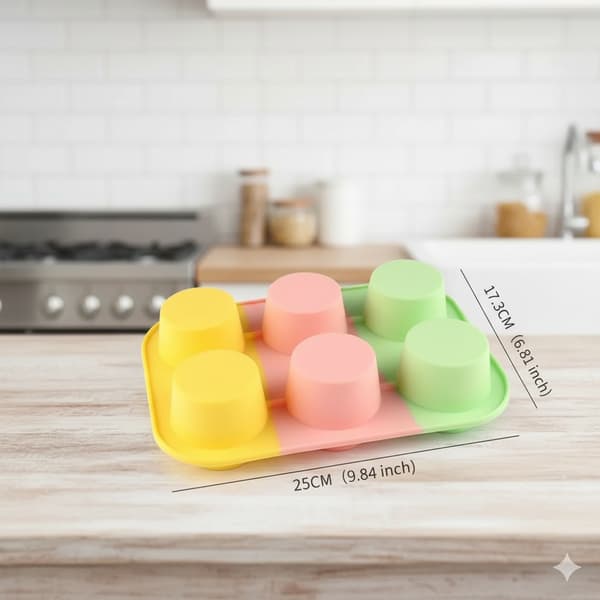 Silicone Muffin Pan - Non-Stick Baking Mold