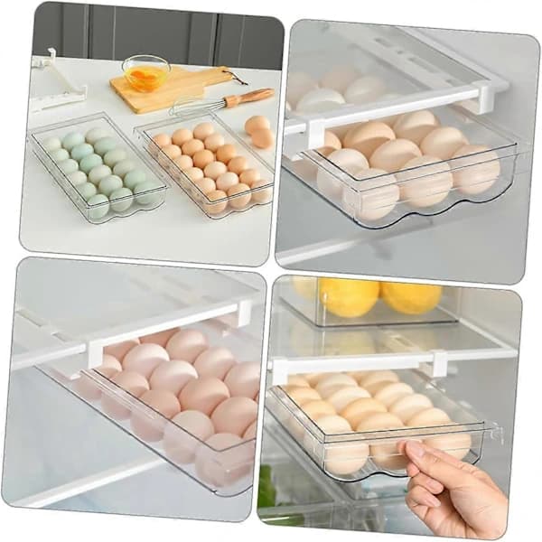 Refrigerator Egg Box Storage Container Hanging Egg Holder Tray For Refrigerator Easy To Clean And Access (FMY)