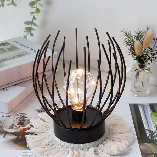 Decorative Battery Operated Table Lamp, Battery Powered Lamp, Indoor Lamp w