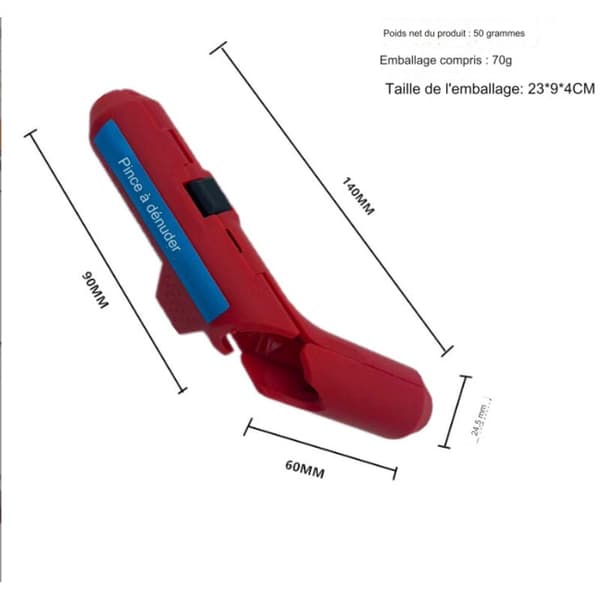 Multifunksjonell avisoleringstang – Avisolering, skalering, klipping, pressing – Justerbar avisoleringslengde – Lett og kompakt design