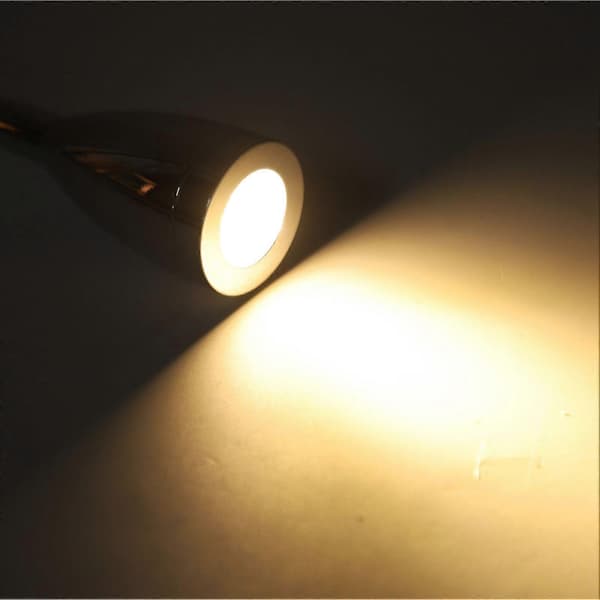RV Reading Light LED Adjustable Brightness Touch Control Bedside Lamp for Boat Yacht DC12 to 24V Nickel Plating