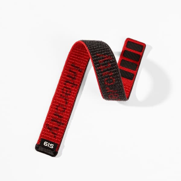 22mm nylon two-tone strap compatible with Garmin Forerunner 965/970/255/265M - red breathable sports strap