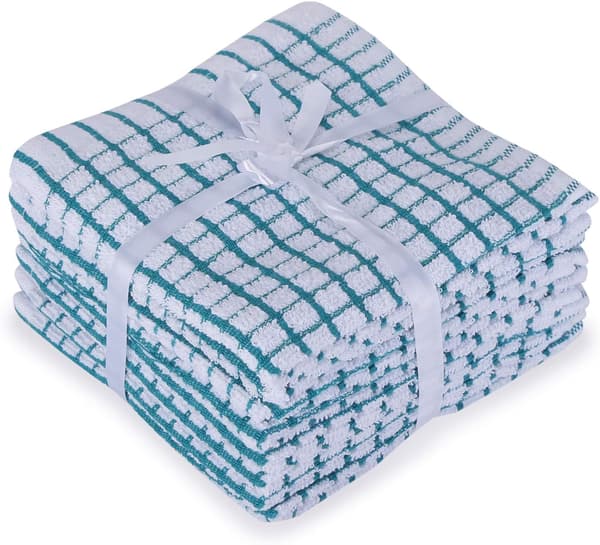 Durable Material, Absorbent Dish Towels for Home and Kitchen, Soft and Absorbent, Machine Washable, Reusable, Medium Weight, Won't Scratch Glass