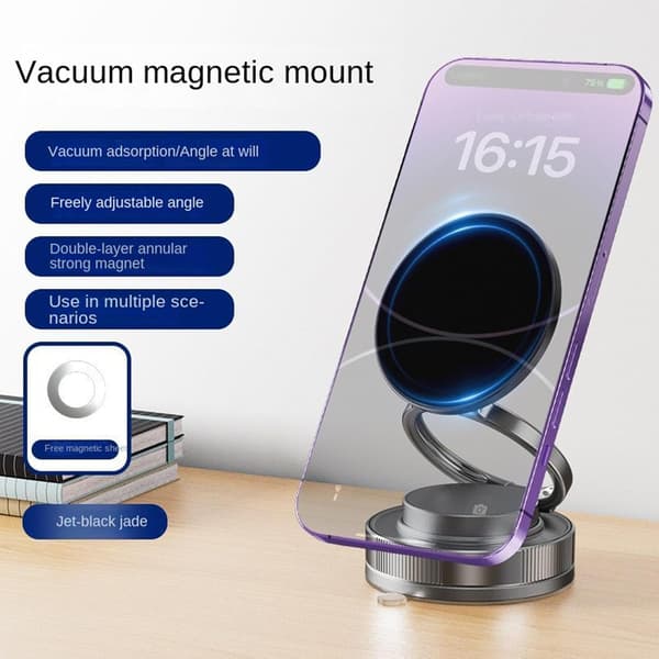 Generisk magnetisk telefonholder til bil og magnetnavigation sort - Schwarz