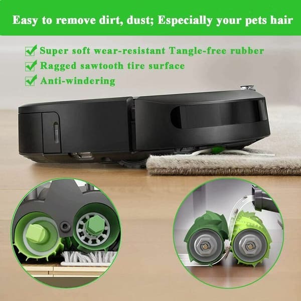 Erstatningssett for tilbehør kompatibelt med iRobot Roomba i7 i7+ i7 plus og E5 E6 E7-seriens støvsugere - 11 stk