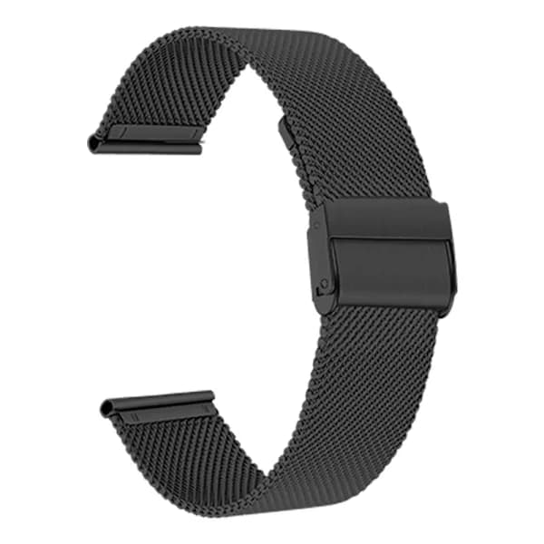 One Piece Sort 22mm Rustfrit Stål Urrem Mesh Quick Release Herre Dame