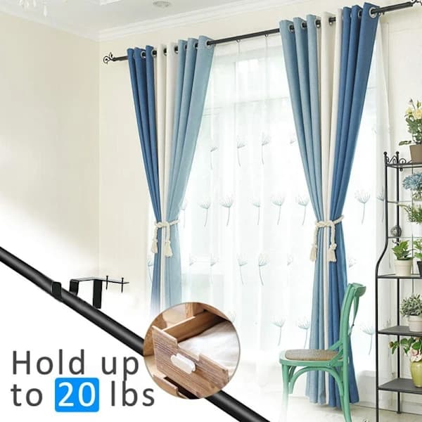 Gardinstångsfäste Gardinstångshållare SVART 2ST 2ST Svart 2-pack-2-pack