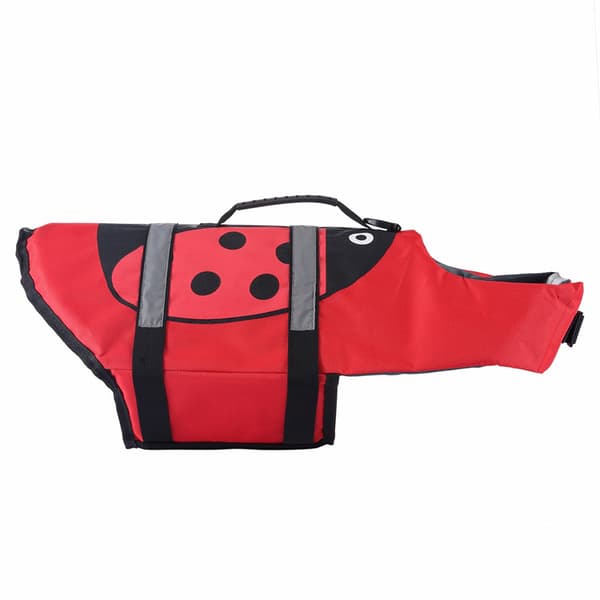 Hundeflydevest Justerbar Reflekterende Rød Svømmevest Hund Flydende