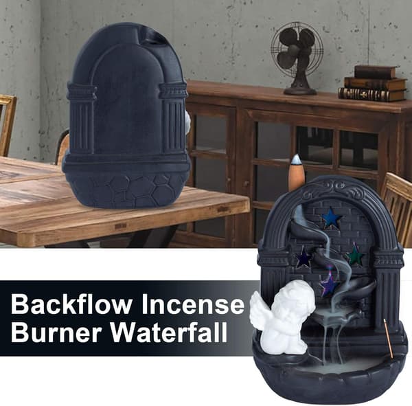 Backflow Incense Burner Waterfall Incense Holder Home Decor Aromatherapy Decorations, Ancient Cupid Style Incense Burner