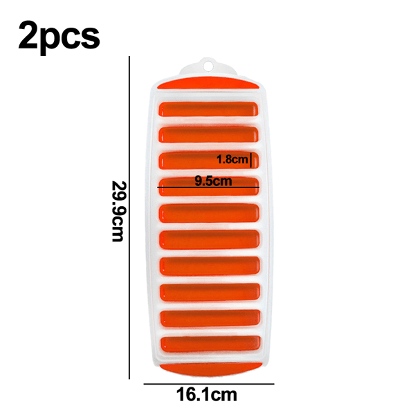 Isforme 2-pak lineær form, orange