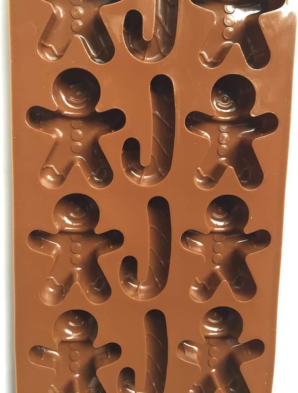 2 stk snømannkrykker, silikagel sjokoladeform, kakem