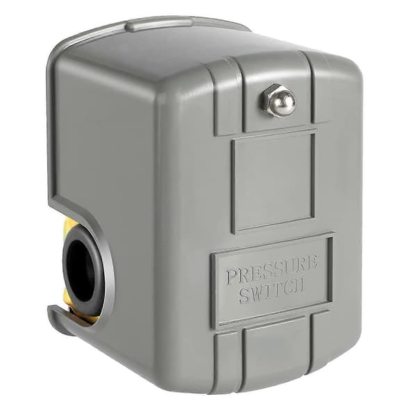 Trykafbryder til pumpe, 40-60psi Vandtrykafbryder Justerbar Differential, 1/4 tomme indvendigt gevind