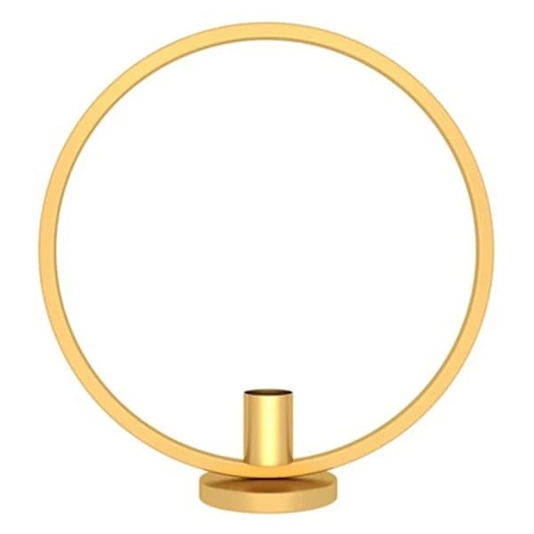 Ringformad ljusstake i järn för fest, bröllop, hem, matbord, guld, 29 cm