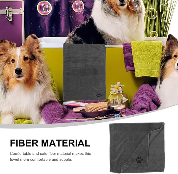 Absorberende kæledyrsbadehåndklæde af blød mikrofiber, stort tørreklæde til hunde, hurtigtørrende, holdbart til pelspleje af hunde og katte