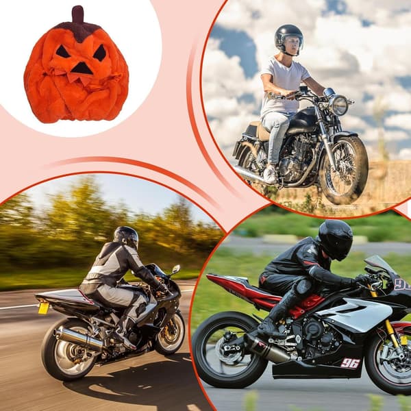 Halloween motorcykelhjälm-överdrag plysch elastiskt säkerhetshjälmsöverdrag -