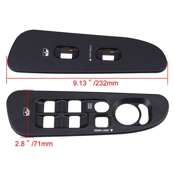 Svart dørvinduslåsknapp ramme panel for Ram 02-05 1500 2500 3500