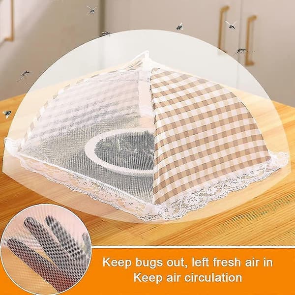 4-pack Mattskydd 30 cm Pop-up Mesh Mattskydd Tält Återanvändbara och Hopfällbara Paraplyskydd Skärmar Nät Utomhus Picknick Mattskydd Mat Flugnät_yux