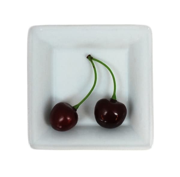 Firkantet Mini Porcelænsfad - 12-pak Vit 2160