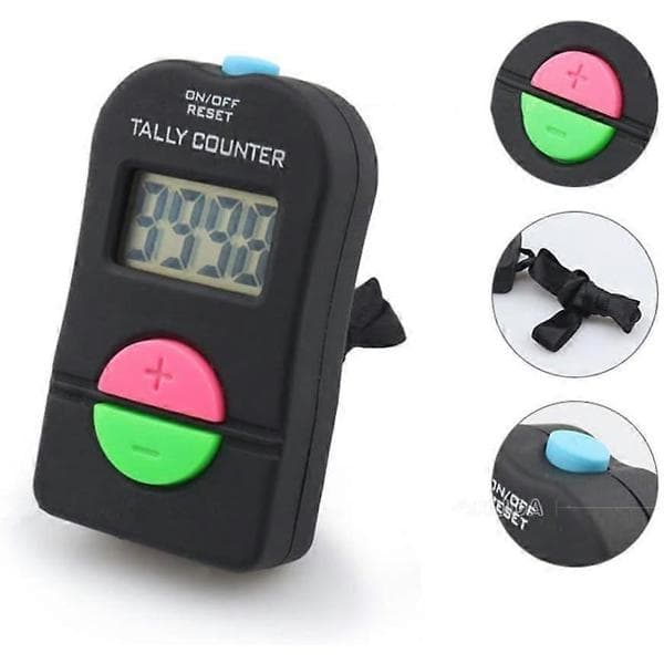Practical and Beautiful 2pcs Digital Counter LED Electronic Handheld Tally Counter Clicker Lap Counter Number Clicker for