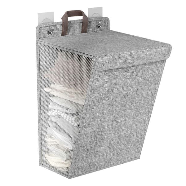 Large Laundry Basket Practical Foldable Storage Box for Dirty Laundry for Bathroom Grey Medium Grey Medium