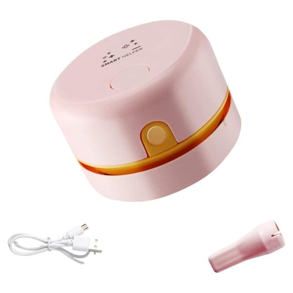 Desktop Vacuum Cleaner, Mini Table Vacuum Cleaner, Rechargeable Table Vacuum Cleaner, Portable Table Vacuum Cleaner Pink