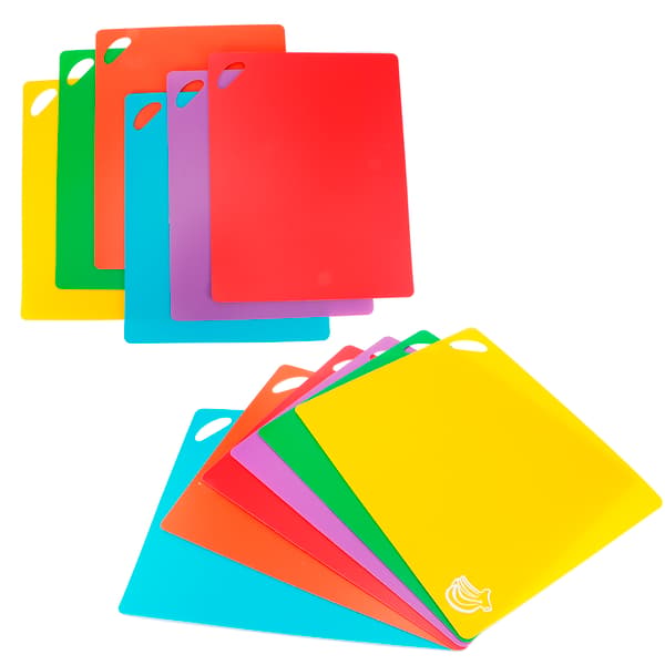 6-piece Cutting Board Set Flexible Non-Slip Vegetable and Meat Tools Mats Kitchen Utensils