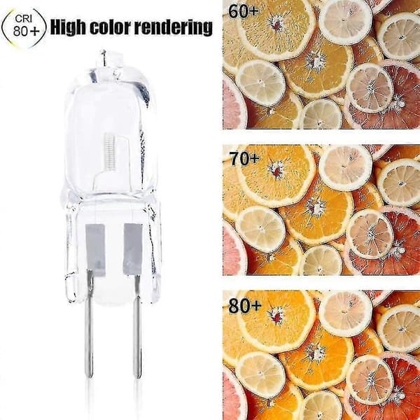 12V 50W G6.35 Halogen Lamps (12-pack) - Dimmable Bi-Pin Base for Ceiling and Cabinet Lighting