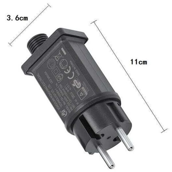 12V LED-strømadapter, IP44 LED-transformator Lavspennings LED-adapterdriver for julelys, lyslenke (1 stk)