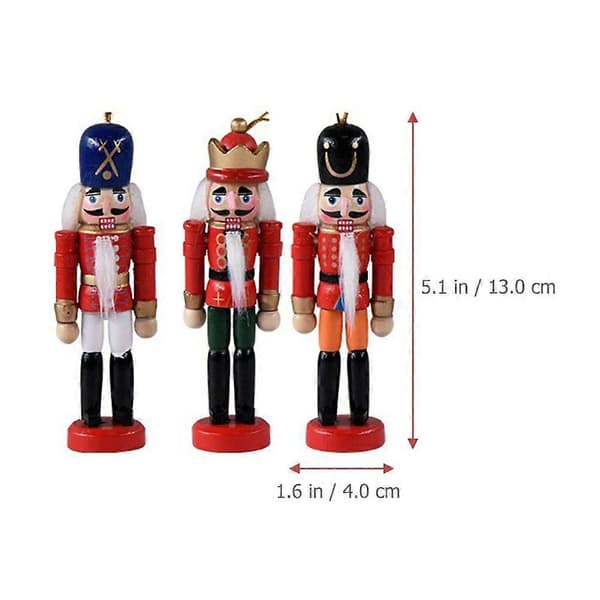 1 Set Mini Nutcracker Ornaments Christmas Desktop Crafts Hanging Decoration Accessories [DB]