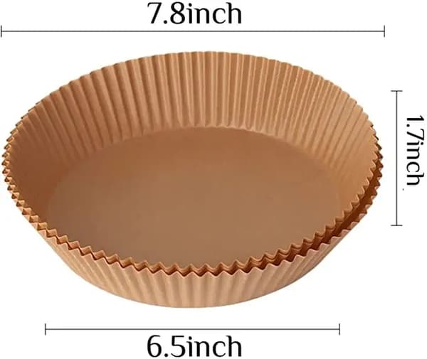 Non-stick papirformer for airfryer, 100 stk