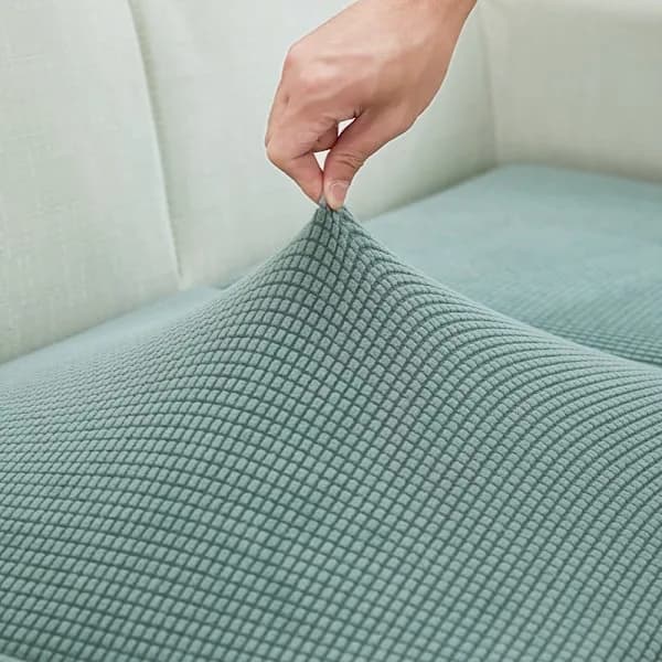 Elastiske sofatrekk Stretch Trekk Sofabeskyttelse Trekk 1/2/3 Seter Grønn Green Dobbelsete