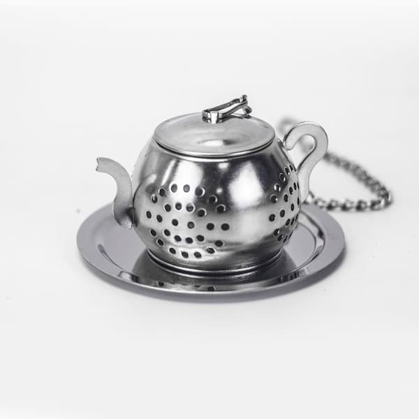 Løsbladste-infuser tekande formet rustfrit stål tebold-infuser & madlavningsinfuser med kæde til teisme