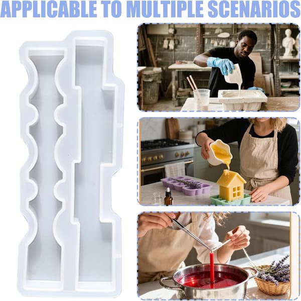 Stearinlysform Säulenform med Langwellen-design og Entformen 2 - 2