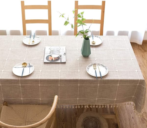 Square Tablecloth 140x140 Cotton Linen Tablecloth Square Cotton