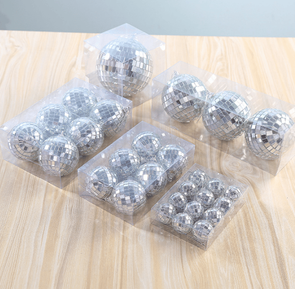 6-pakning Juletrespeil Mini Discokule (6 cm)