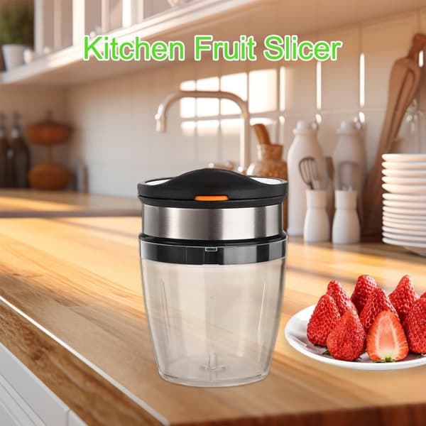 Multifunctional Stainless Steel Fruit & Vegetable Slicer for Salads & Smoothies