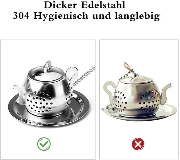 Fine Hole Tea Filter, 5 Pcs Stainless Steel Tea Infuser Tea Ball
