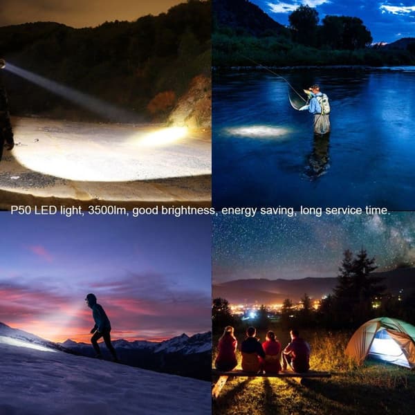 P50 LED Headlamp, Waterproof, 3500 lm, 3 KLB