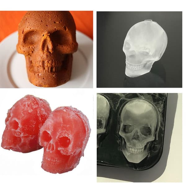 3D Dødningehoved Isbakke Dødningehoved Silikoneforme