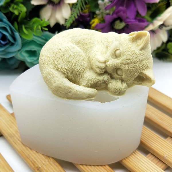 Silikoneform, 3D tegneserie sæbeform til stearinlys, moussekage, epoxy, DIY-bagning