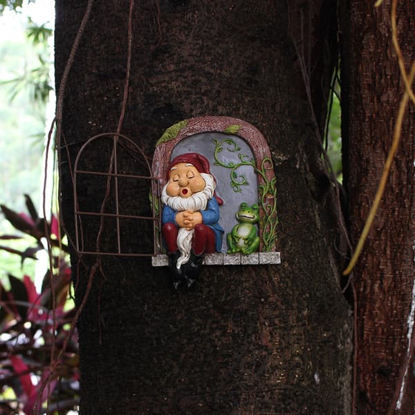 Dwarf Frog Window Hanging Creative Resin Garden Tree Hanging